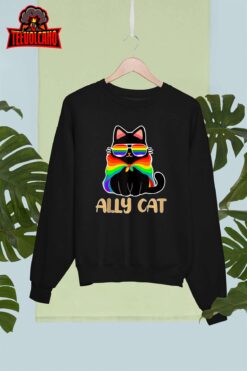 LGBT Ally Cat Be Kind Gay Rainbow Funny LGBTQ Gift Idea Sweashirt