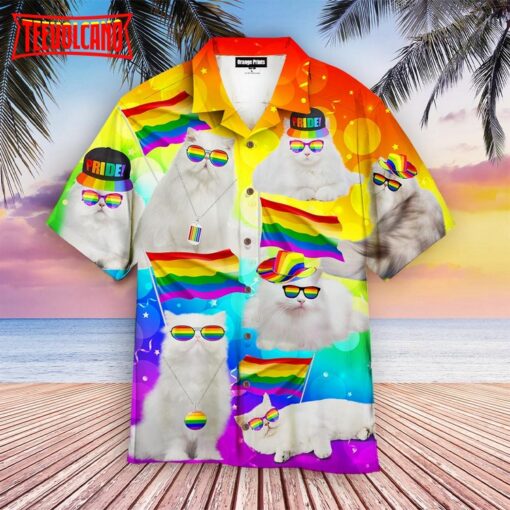 LGBT Happy Cats Pride Month Hawaiian Shirt