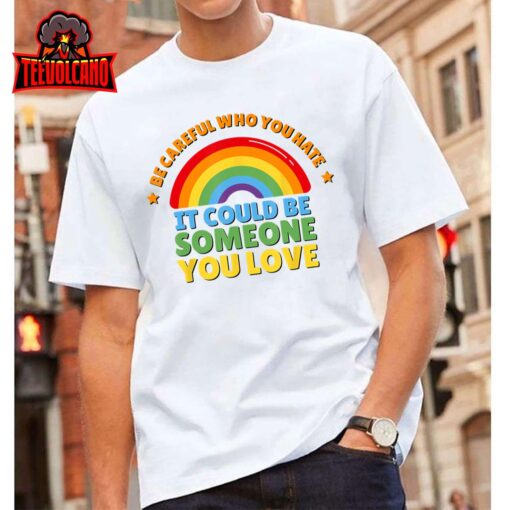 LGBTQ+ Proud Day Rainbow Gay Pride Spread Love Ally T-Shirt