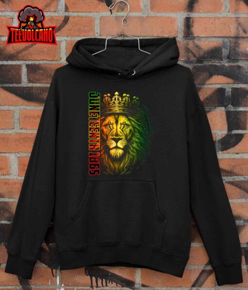 Lion Juneteenth African American Freedom Black History T-Shirt