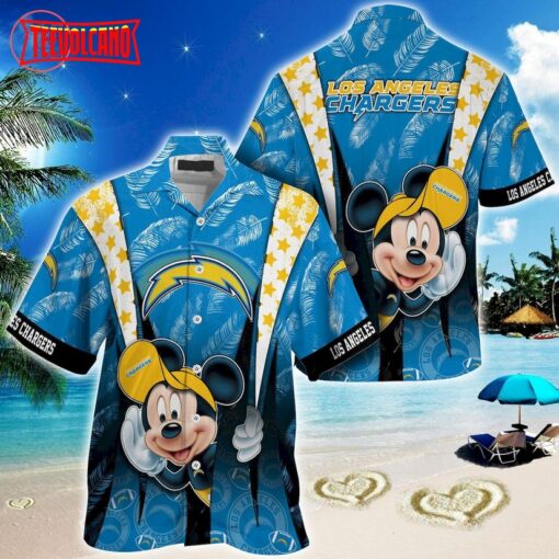 Los Angeles Chargers Mickey Mouse Hawaiian Shirt
