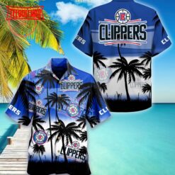 Los Angeles Clippers Palm Hawaiian Shirt