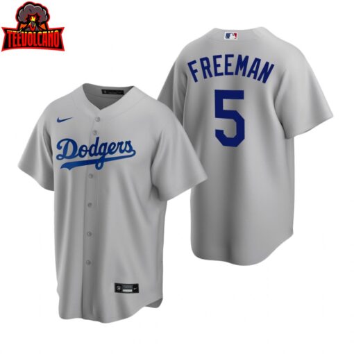 Los Angeles Dodgers Freddie Freeman Gray Replica Alternate Jersey