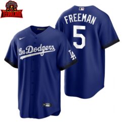 Los Angeles Dodgers Freddie Freeman Royal 2021 City Connect Replica Jersey