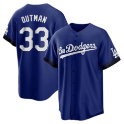 Los Angeles Dodgers James Outman Royal 2021 City Connect Replica Jersey