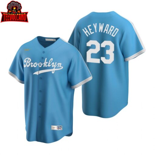 Los Angeles Dodgers Jason Heyward Light Blue Cooperstown Alternate Jersey