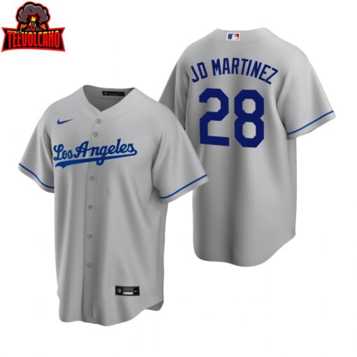 Los Angeles Dodgers J.D. Martinez Gray Replica Road Jersey