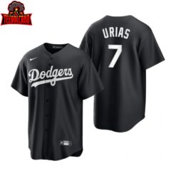 Los Angeles Dodgers Julio Urias Black White Replica Jersey