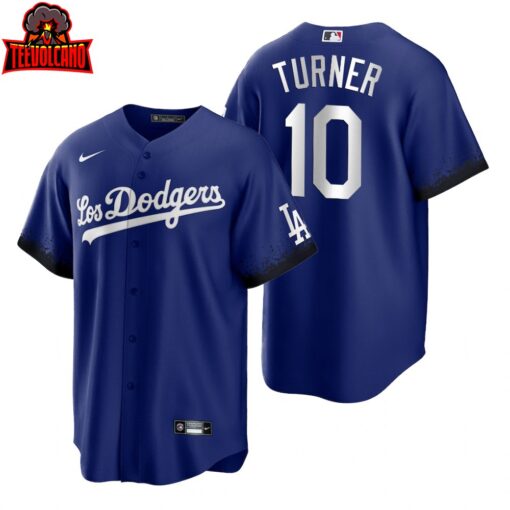 Los Angeles Dodgers Justin Turner Royal 2021 City Connect Replica Jersey