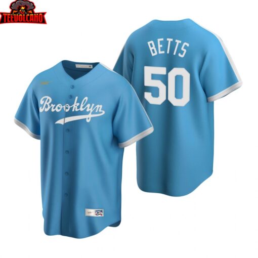 Los Angeles Dodgers Mookie Betts Light Blue Cooperstown Collection Jersey