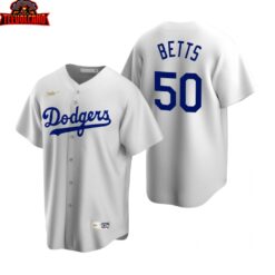 Los Angeles Dodgers Mookie Betts White Cooperstown Collection Jersey