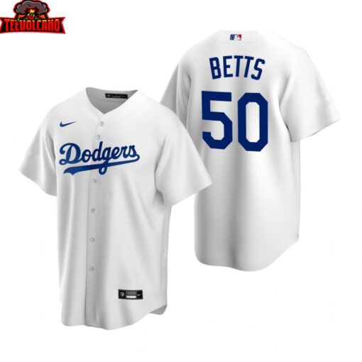 Los Angeles Dodgers Mookie Betts White Replica Home Jersey