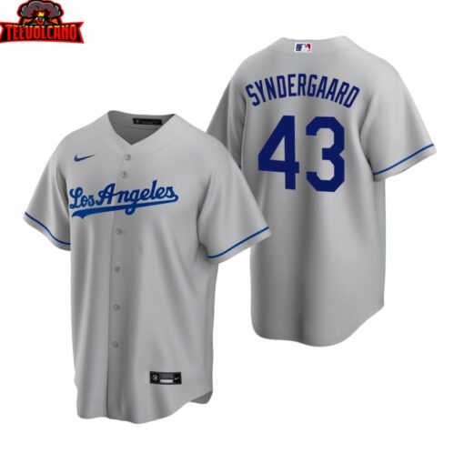 Los Angeles Dodgers Noah Syndergaard Gray Replica Road Jersey