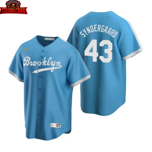 Los Angeles Dodgers Noah Syndergaard Nike Light Blue Cooperstown Collection Alternate Jersey