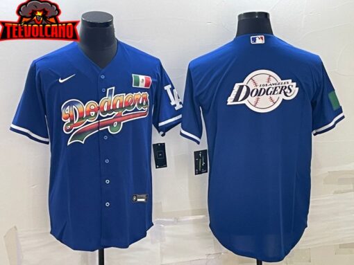 Los Angeles Dodgers Royal Mexico Flag Team Logo Edition Replica Jersey