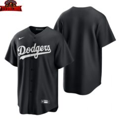 Los Angeles Dodgers Team Black White Replica Jersey