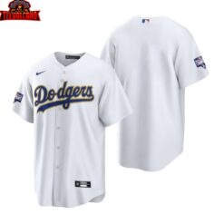 Los Angeles Dodgers Team White Gold 2021 Gold Program Replica Jersey