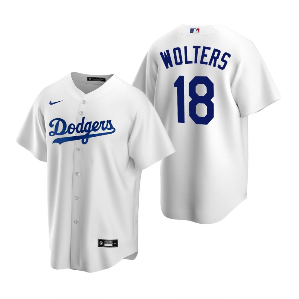 Los Angeles Dodgers Tony Wolters White Home Replica Jersey