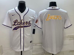 Los Angeles Dodgers X Lakers White Replica Baseball Jersey