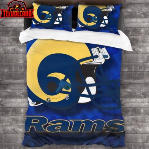 Los Angeles Rams Logo Bedding Set 3PCS Duvet Cover Bedding Sets