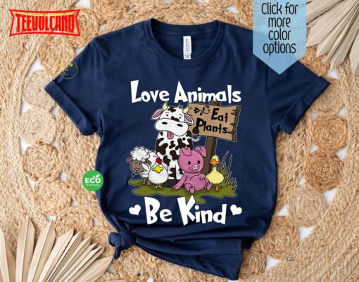 Love Animal Eat Plant T-Shirt, Funny Shirt Gift for Vegetarian