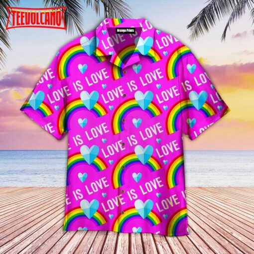 Love Is Love LGBT Rainbow Hawaiian Shirt