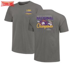 LSU Tigers 2023 NCAA Men’s Baseball College World Series Champions Glove & Bat T-Shirt