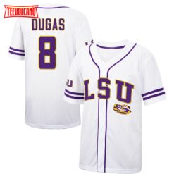 LSU Tigers Gavin Dugas White College Baseball Jersey