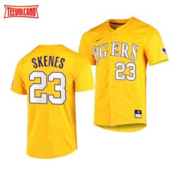 LSU Tigers Paul Skenes Gold College Baseball Jersey