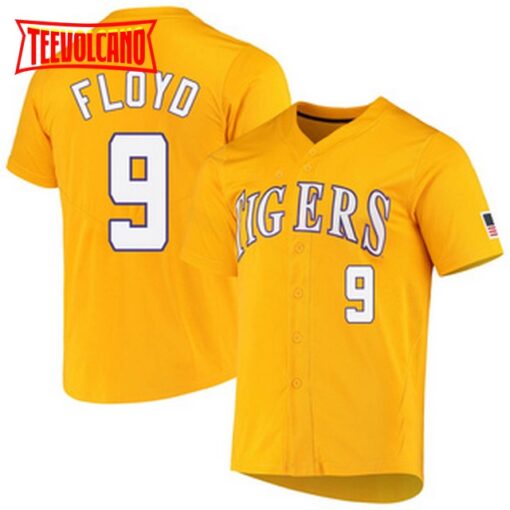 LSU Tigers Ty Floyd Replica White Gold Baseball Jersey