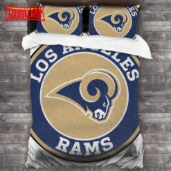 Machine Washable NFL Los Angeles Rams Logo Duvet Cover Bedding Sets