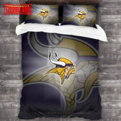 Machine Washable NFL Minnesota Vikings Logo Duvet Cover Bedding Sets