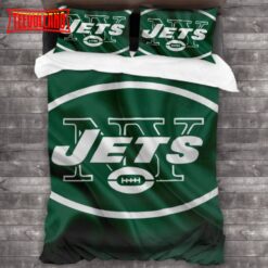 Machine Washable NFL New York Jets Logo Duvet Cover Bedding Sets