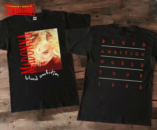 Madonna Blond Ambition World Tour 1990 Double Side T-Shirt