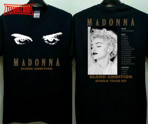 Madonna Blond Ambition World Tour 90 Double Side Shirt