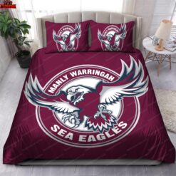 Manly Warringah Sea Eagles Logo Duvet Cover Bedding Sets