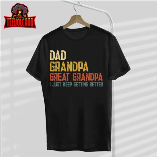 Mens Fathers Day Gift from Grandkids Dad Grandpa Great Grandpa T-Shirt