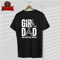 Mens Girl Dad Her Solder Forever Proud Fathers Day Dad of Girls T-Shirt