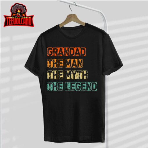 Mens Grandad Man The Myth Legend father’s day T-Shirt