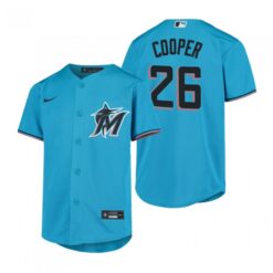 Miami Marlins Garrett Cooper Blue Alternate Replica Jersey