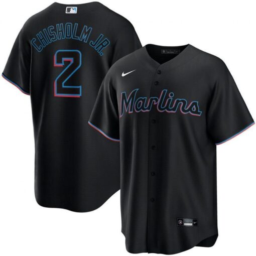 Miami Marlins Jazz Chisholm Jr. Black Alternate Replica Jersey