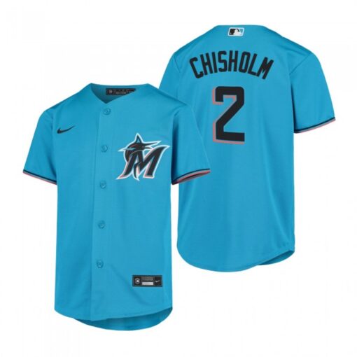 Miami Marlins Jazz Chisholm Jr Blue Alternate Replica Jersey