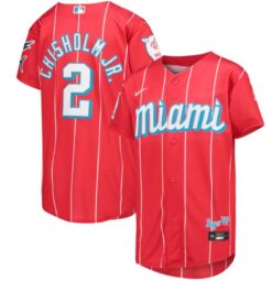 Miami Marlins Jazz Chisholm Jr. Red 2021 City Connect Replica Jersey