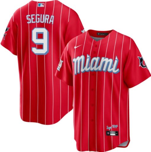 Miami Marlins Jean Segura Red 2021 City Connect Replica Jersey