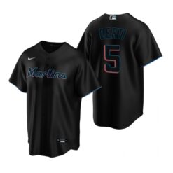 Miami Marlins Jon Berti Black Alternate Replica Jersey