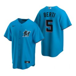 Miami Marlins Jon Berti Blue Alternate Replica Jersey