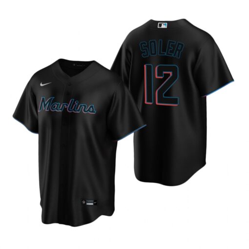 Miami Marlins Jorge Soler Black Alternate Replica Jersey