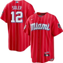 Miami Marlins Jorge Soler Red 2021 City Connect Replica Jersey