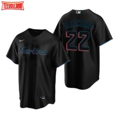 Miami Marlins Sandy Alcantara Black Alternate Replica Jersey