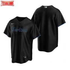 Miami Marlins Team Black Replica Alternate Jersey